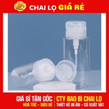 Combo 3 Lọ Chiết Tẩy Trang 120ml-300ml Chai Toner Nút Nhấn Tiện Lợi Giá 55.000
