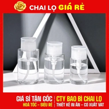 Combo 3 Lọ Chiết Tẩy Trang 120ml-300ml Chai Toner Nút Nhấn Tiện Lợi Giá 55.000