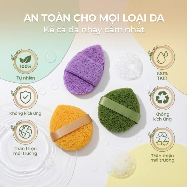 Combo 3 Mút Rửa Mặt Bọt Biển – Làm Sạch Nhanh, Mềm Mại, Bông Nở An Toàn – 46.000₫ 6
