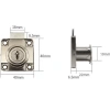 Combo 3 Ổ khóa tủ, khóa hộc kéo, khóa tủ gỗ Everygood cao cấp – Chắc chắn, 30.000đ 2