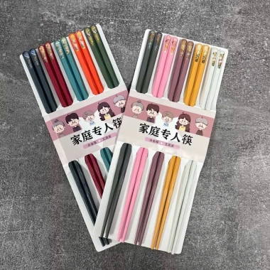 Combo 3 Set Đũa Gia Đình Kiểu Nhật Bản 5 Đũa Nhiều Màu - Chịu Nhiệt, Kháng Khuẩn, Chống Trượt 5
