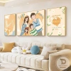 Combo 3 tranh tráng gương gia đình hạnh phúc - Decor phòng khách, bóng đẹp 6
