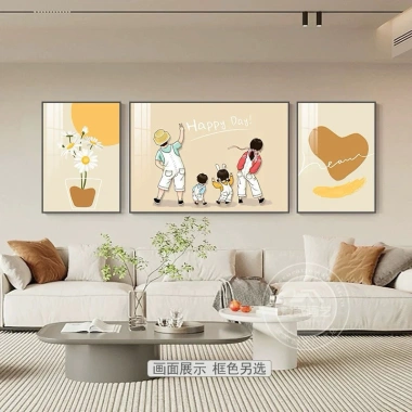 Combo 3 tranh tráng gương Gia Đình Hạnh Phúc - Decor phòng khách, giảm giá 345.500₫ | Tranhviet247 4