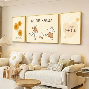 Combo 3 tranh tráng gương HOẢ TỐC Hạnh Phúc 5D Sắc Nét Bóng Đẹp - MIYO 3