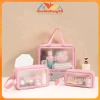 Combo 3 túi đựng mỹ phẩm WASBAG 3 size chống thấm nước, đựng đồ trang điểm cá nhân