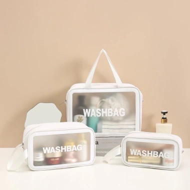 Combo 3 túi đựng mỹ phẩm WASBAG 3 size chống thấm nước, đựng đồ trang điểm cá nhân 5