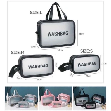 Combo 3 túi đựng mỹ phẩm WASBAG 3 size chống thấm nước, đựng đồ trang điểm cá nhân 8