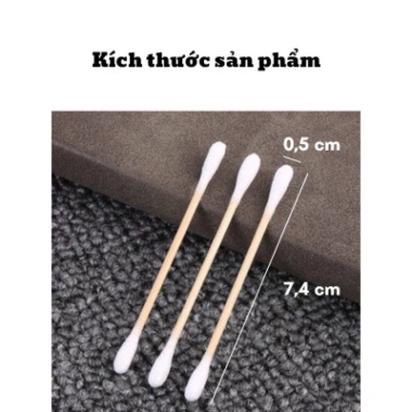 Combo 3 túi tăm bông gỗ mềm mại, tăm vệ sinh tai, tăm trang điểm khosiviethieu, giá 12.990₫ 2