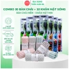Combo 30 Bàn Chải Đánh Răng + 10 Khăn Mặt Sóng Hàn Quốc - Mềm Mịn, Thấm Hút Tốt, Giá Tốt GDTA88
