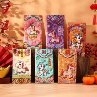 Combo 30 bao lì xì ngựa may mắn Tết 2.026, tài lộc đầu năm, giá 14.500đ