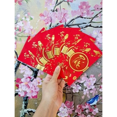 Combo 30 bao lì xì vỏ nhung đỏ in chữ nổi cỡ to, chúc tài lộc may mắn năm mới 3 Combo 30 bao lì xì vỏ nhung đỏ in chữ nổi cỡ to, chúc tài lộc may mắn năm mới 3