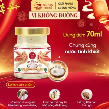 Combo 30 Hũ Yến Chưng Sẵn 35% 70ml Mix 4 Vị, Tặng 12 Hũ - Biếu Sức Khỏe Yến Việt 6