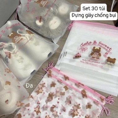 Combo 30 Túi Đựng Giày Chống Bụi Bẩn Dạng Rút Siêu Tiện Lợi - Cute, Giá Ưu Đãi 45.000₫