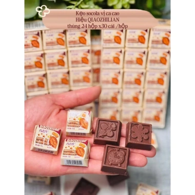 Combo 300g Socola tươi mix trái cây 6 vị - Sô cô la nhân Qiaozhilian, hộp vuông nhỏ, giá chỉ 30.000đ 2