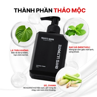 Combo 3in1 Nam: Sữa tắm gội, Sữa rửa mặt, Dung dịch vệ sinh + Nước hoa RHYS MAN - Giá 289.000đ 4
