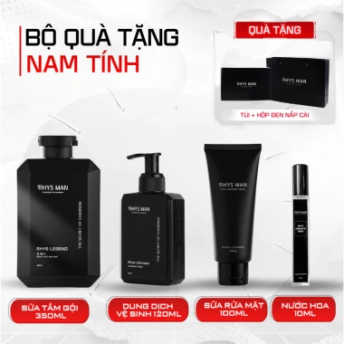 Combo 3in1 Nam: Sữa tắm gội, Sữa rửa mặt, Dung dịch vệ sinh + Nước hoa RHYS MAN - Giá 289.000đ 10