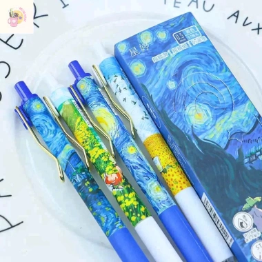 Combo 4 cây bút Van Gogh Tranh Sơn Dầu - Quà tặng học tập, giá ưu đãi 13.500₫