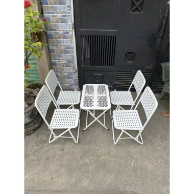 Combo 4 Ghế 1 Bàn CNC Kim Cương Gấp Gọn - Ghế và Bàn Cafe Xếp Gọn, Giá Ưu Đãi 789.000 VND 4