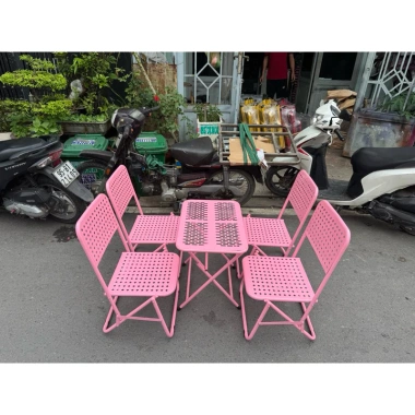 Combo 4 Ghế 1 Bàn CNC Kim Cương Gấp Gọn - Ghế và Bàn Cafe Xếp Gọn, Giá Ưu Đãi 789.000 VND 5