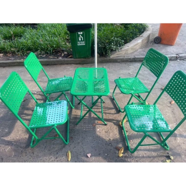 Combo 4 Ghế 1 Bàn CNC Kim Cương Gấp Gọn - Ghế và Bàn Cafe Xếp Gọn, Giá Ưu Đãi 789.000 VND 6