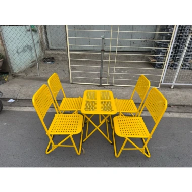 Combo 4 Ghế 1 Bàn CNC Kim Cương Gấp Gọn - Ghế và Bàn Cafe Xếp Gọn, Giá Ưu Đãi 789.000 VND 8