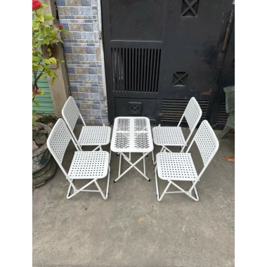 Combo 4 Ghế 1 Bàn CNC Kim Cương Gấp Gọn - Ghế và Bàn Cafe Xếp Gọn, Giá Ưu Đãi 789.000 VND 9