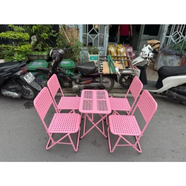 Combo 4 Ghế 1 Bàn CNC Kim Cương Gấp Gọn - Ghế và Bàn Cafe Xếp Gọn, Giá Ưu Đãi 789.000 VND 10