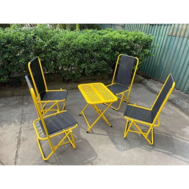 Combo 4 ghế 1 bàn lò xo lưng cao, gấp gọn, ghế cafe ngoài trời chắc chắn giảm giá 419k 7