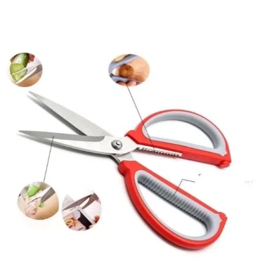 Combo 4 Kéo Màu Đỏ Inox Đa Năng - Dụng Cụ Bếp Cắt Thực Phẩm, Giá 45.000 VND