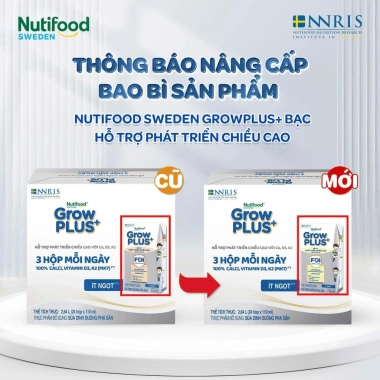Combo 4 thùng sữa pha sẵn Growplus Bạc Immunel 110ml 24 hộp - Giá 1.120.000₫