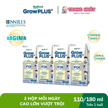 Combo 4 thùng sữa pha sẵn Growplus Bạc Immunel 110ml 24 hộp - Giá 1.120.000₫