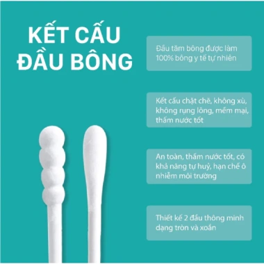 Combo 4 Túi Tăm Bông Niva AZ3 - 200 que nhựa đa năng, dùng cho ngoáy tai, vệ sinh, trang điểm, giá ưu đãi 58.016₫ 4