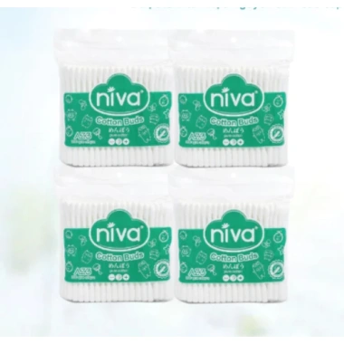 Combo 4 Túi Tăm Bông Niva AZ3 - 200 que nhựa đa năng, dùng cho ngoáy tai, vệ sinh, trang điểm, giá ưu đãi 58.016₫ 8