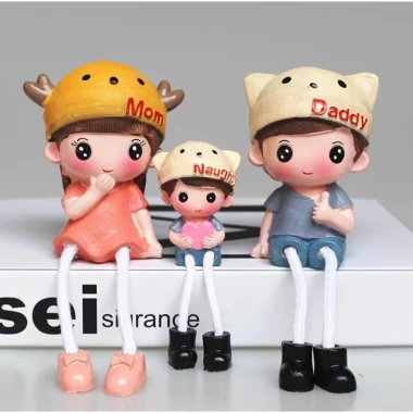 Combo 4 Tượng Gia Đình Dễ Thương - Trang Trí Nhà, Decor Bàn Làm Việc, Quà Tặng 215k