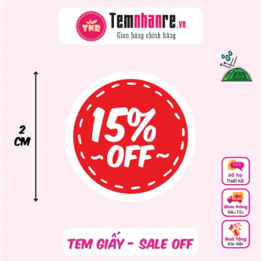 Combo 42 tem sale off giảm giá - Decan Temnhanre.vn, 2 cm, chỉ 7.000₫ (giá gốc 9.030₫) 3