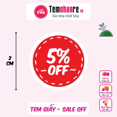 Combo 42 tem sale off giảm giá - Decan Temnhanre.vn, 2 cm, chỉ 7.000₫ (giá gốc 9.030₫) 10