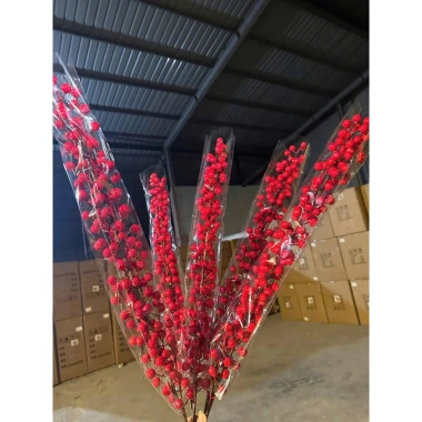 Combo 5-10 Cành Đào Đông Đỏ 12 Nhánh - Trang Trí Nhà Cửa Tết Giá Siêu Ưu Đãi
