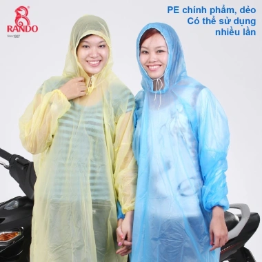 Combo 5 áo mưa đa dụng RANDO chính hãng - Trơn siêu nhẹ, không thấm, tiện lợi du lịch, thời trang, giá chỉ 105.000₫ 3 Combo 5 áo mưa đa dụng RANDO chính hãng - Trơn siêu nhẹ, không thấm, tiện lợi du lịch, thời trang, giá chỉ 105.000₫ 3
