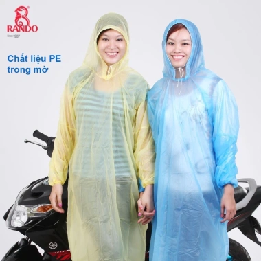 Combo 5 áo mưa đa dụng RANDO chính hãng - Trơn siêu nhẹ, không thấm, tiện lợi du lịch, thời trang, giá chỉ 105.000₫
