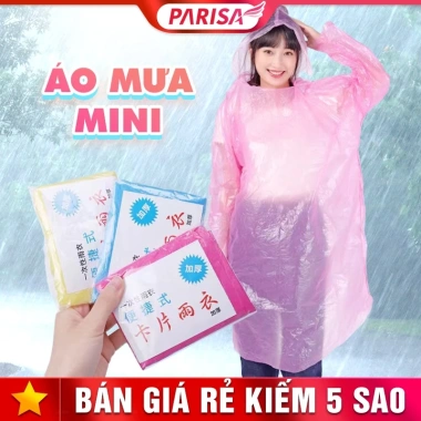 Combo 5 Áo Mưa Mini Dùng 1 Lần PE Nhỏ Gọn Bỏ Túi Người Lớn & Trẻ Em - 36.788₫