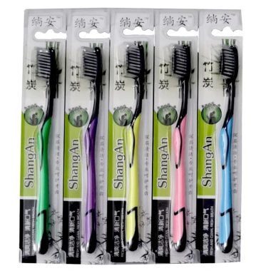 Combo 5 Bàn Chải Bossi + Than Tre Shangan - Du Lịch Tiện Lợi, Giá 23.531₫