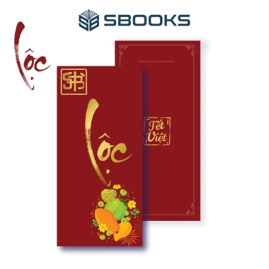Combo 5 Bao Lì Xì Chữ Phúc Tài Phát Lộc Thọ - Tết Việt 2.026 Giá 59k - Sbooks
