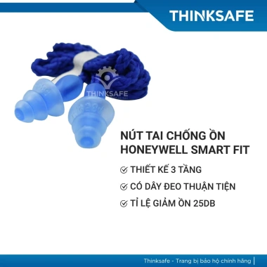 Combo 5 cặp nút tai chống ồn 3M 1.290 Silicone nhẹ, giảm ồn 25 dB - Xanh biển THINKSAFE 2