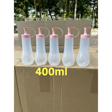 Combo 5 chai đựng tương ớt đáy bầu + bình nước mắm nhựa PP 2 side - Giá 33.000