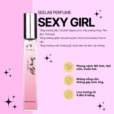Combo 5 chai nước hoa nữ Seelab - Quyến rũ, Sang trọng, Nổi bật và Tặng 1c 10ml mùi ngẫu nhiên - 175k