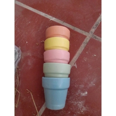 Combo 5 chậu sứ Bát Tràng mini - Trồng sen đá, xương rồng, chậu để bàn đẹp, giá 35.000 VND