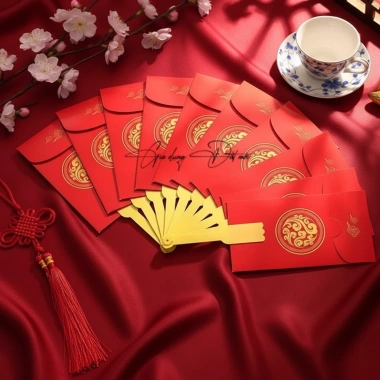 Combo 5 chiếc Bao Lì Xì Hình Quạt - Quà Tặng Đám Cưới & Lễ Năm Mới HJV40 Giá Ưu Đãi 105,105₫