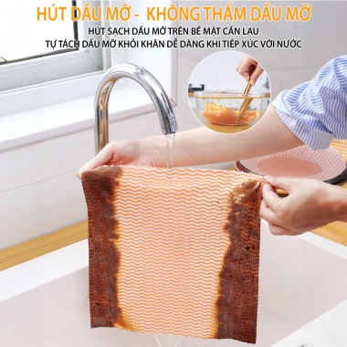 Combo 5 Cuộn Khăn Lau Bếp Siêu Dai Tái Sử Dụng Timi T Rags 40 Miếng Lớn Giá Ưu Đãi 46.000 VND