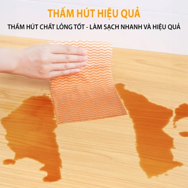 Combo 5 Cuộn Khăn Lau Bếp Siêu Dai Tái Sử Dụng Timi T Rags 40 Miếng Lớn Giá Ưu Đãi 46.000 VND