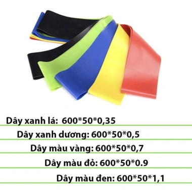 Combo 5 dây dẹt đàn hồi Miniband cao cấp tập thể dục, kèm túi và hướng dẫn - Giá 99.000₫ 4